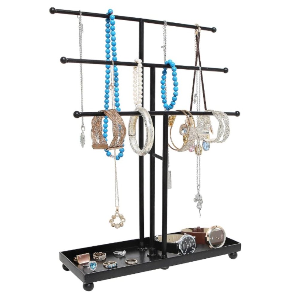 3 Tier Jewelry Organizer w/ Base Tray